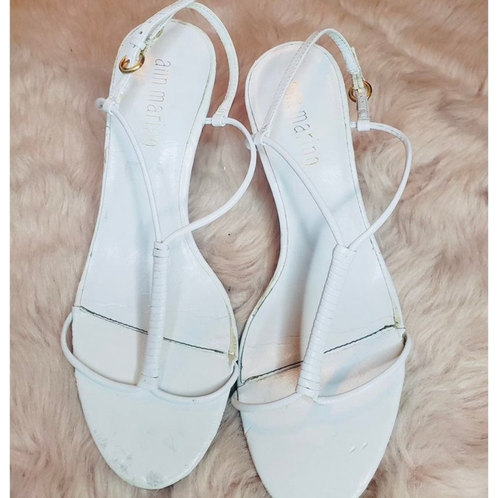 Ann Marino white heels